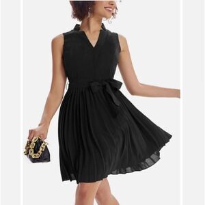 #90 GRACE KARIN Black Sleeveless Cocktail  Dress